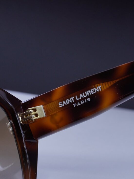 Saint Laurent SLM8/F 003 Butterfly Sunglasses - Havana / Brown main image 7